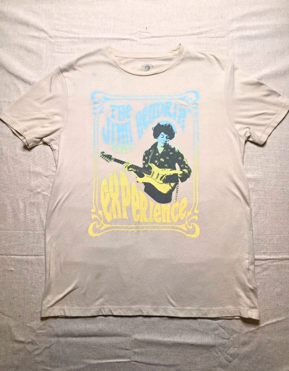 Authentic Hendrix Shirt Mens M Tan Jimi Hendrix Experience Graphic Tee